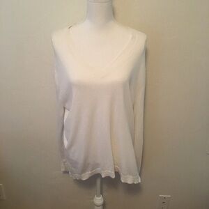 Michael Kors long sleeve white sweater